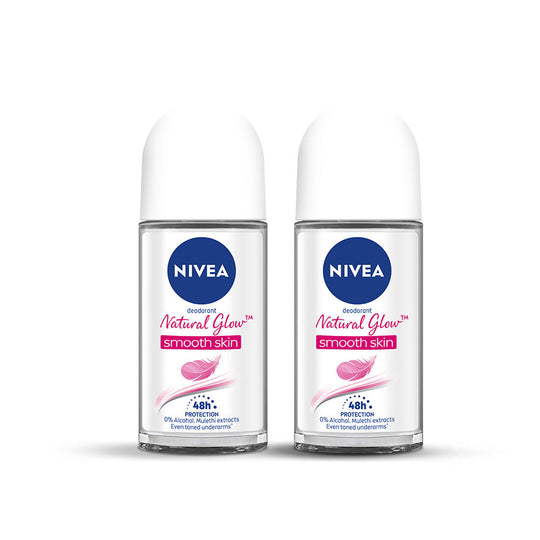 Nivea Women Deodorant Roll On- Natural Glow Smooth Skin (Set Of 2) Combo Buy at Indicrest