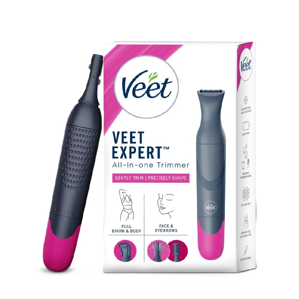 Veet Expert All-In-One Women'S Trimmer For Full Body, Bikini, Face & Eyebrow Grooming Trimmer, 140g Buy at Indicrest