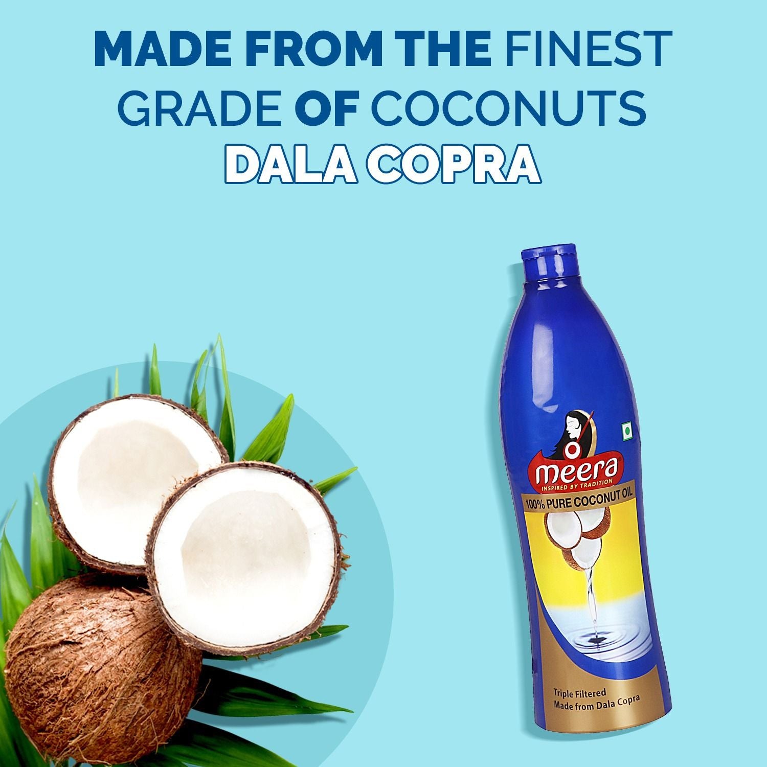 Meera Pure Coconut Hair Oil, 600ml