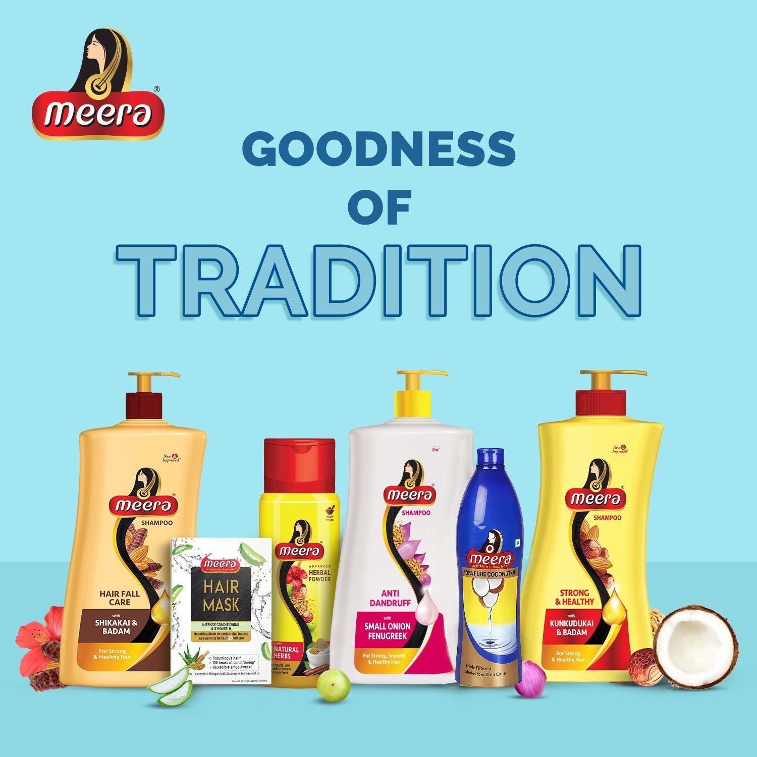 Meera Pure Coconut Hair Oil, 600ml