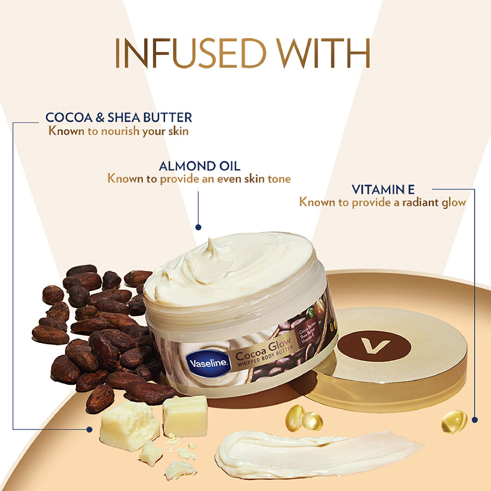 Vaseline Coco Glow Body Lotion 400ml & Body Butter, 180ml Combo, 2 pieces Buy at Indicrest Image 5