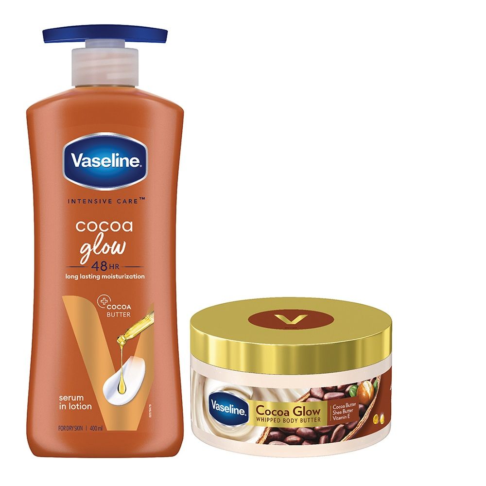 Vaseline Coco Glow Body Lotion 400ml & Body Butter, 180ml Combo, 2 pieces Buy at Indicrest Image 7