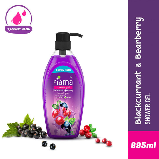 Fiama Shower Gel Blackcurrant & Bearberry Body Wash With Skin Conditioners For Radiant Glow, 895ml Buy at Indicrest