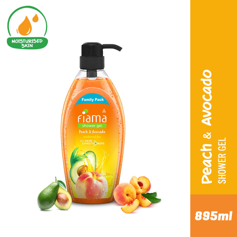 Fiama Shower Gel Peach & Avocado Body Wash For Soft Moisturised & Hydrating Skin, 895ml Buy at Indicrest