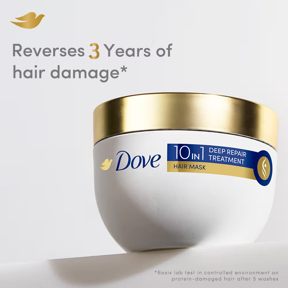 Dove 10 In 1 Deep Repair Treatment Hair Mask For Dry & Frizzy Hair, 300ml Buy at Indicrest Image 5
