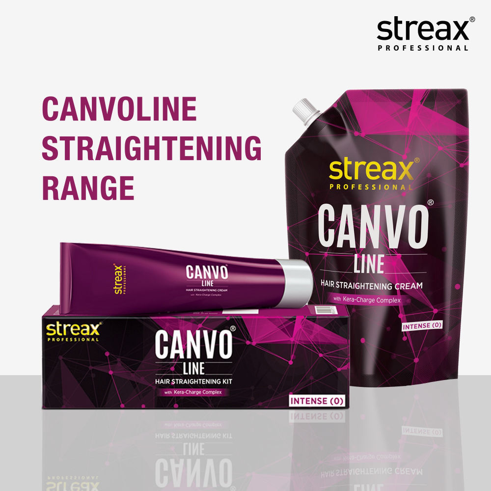 Streax Professional Canvoline hair straightening cream For curly & frizzy hair, Intense, 500g Buy at Indicrest Image 6