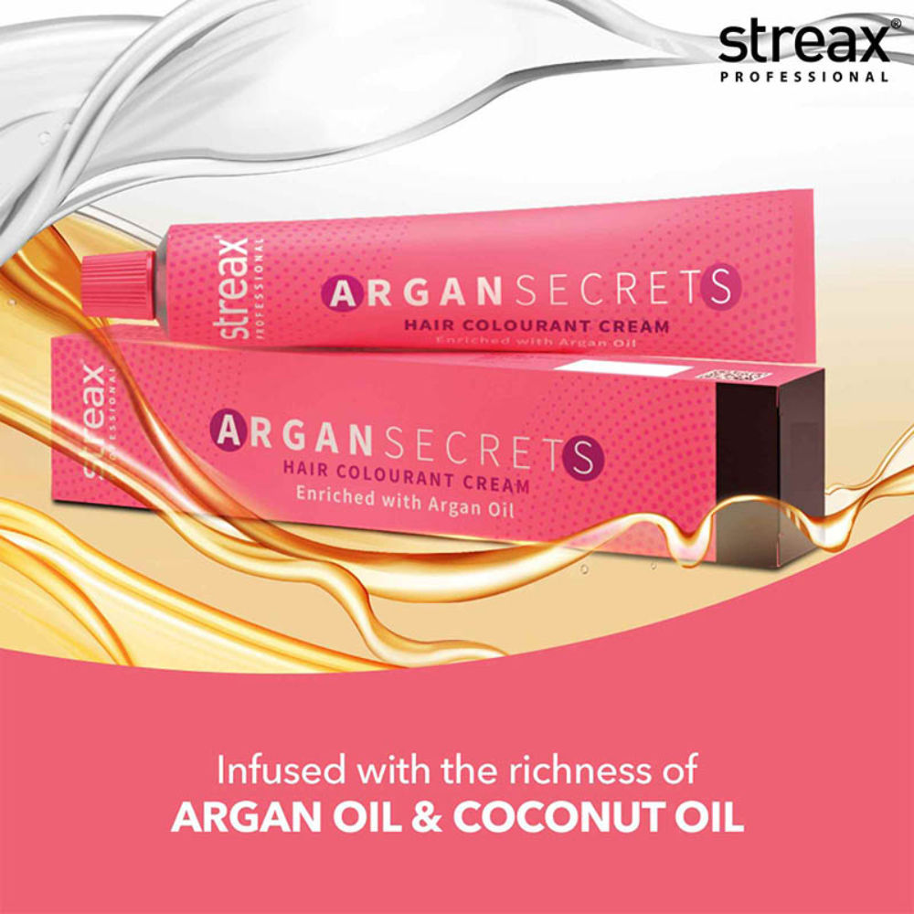 Streax Professional Argan Secrets Hair Colourant Cream - Dark Brown, 60g Buy at Indicrest Image 3