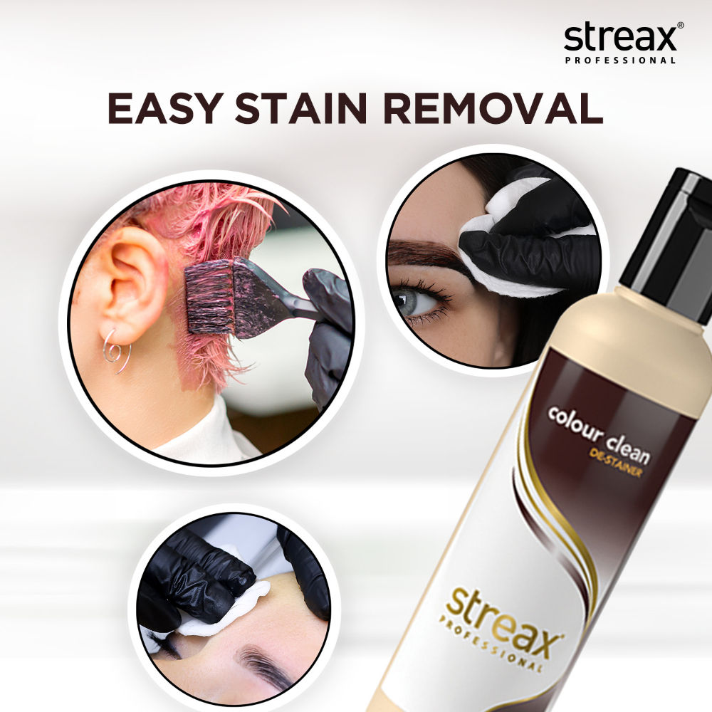 Streax Professional Colour Clean De-Stainer, Hair Dye Remover Removes, Stains from Scalp, 100ml Buy at Indicrest Image 2