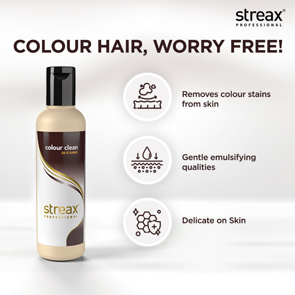 Streax Professional Colour Clean De-Stainer, Hair Dye Remover Removes, Stains from Scalp, 100ml Buy at Indicrest Image 6