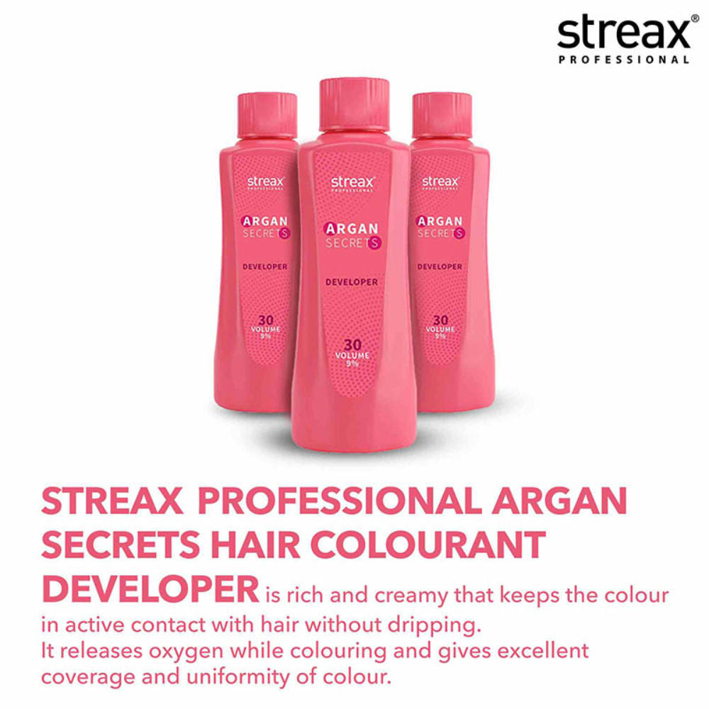 Streax Professional Developer 20 Volume 6% For Hair Color With Argan Secrets Colourant, 250ml Buy at Indicrest Image 2