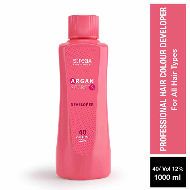 Streax Professional Developer 40 Volume 12% For Hair Colour With Argan Secrets Colourant Hair Color, 1000ml Buy at Indicrest