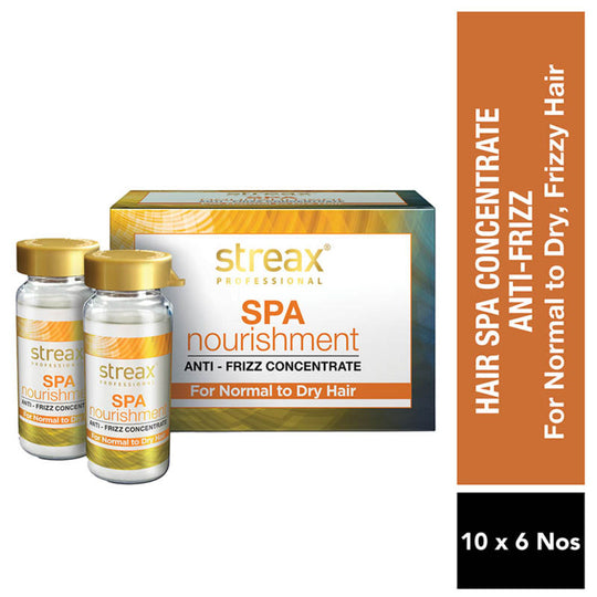 Streax Professional Spa Nourishment Anti-Frizz Concentrate, For Normal to Dry Hair, 60ml Buy at Indicrest