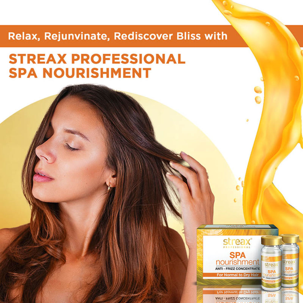 Streax Professional Spa Nourishment Anti-Frizz Concentrate, For Normal to Dry Hair, 60ml Buy at Indicrest Image 5