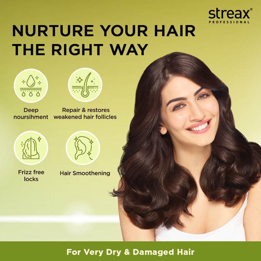 Streax Professional Spa Nourishment Repair & reconstruct Concentrate, For Dry Damaged Hair, 60ml Buy at Indicrest Image 2