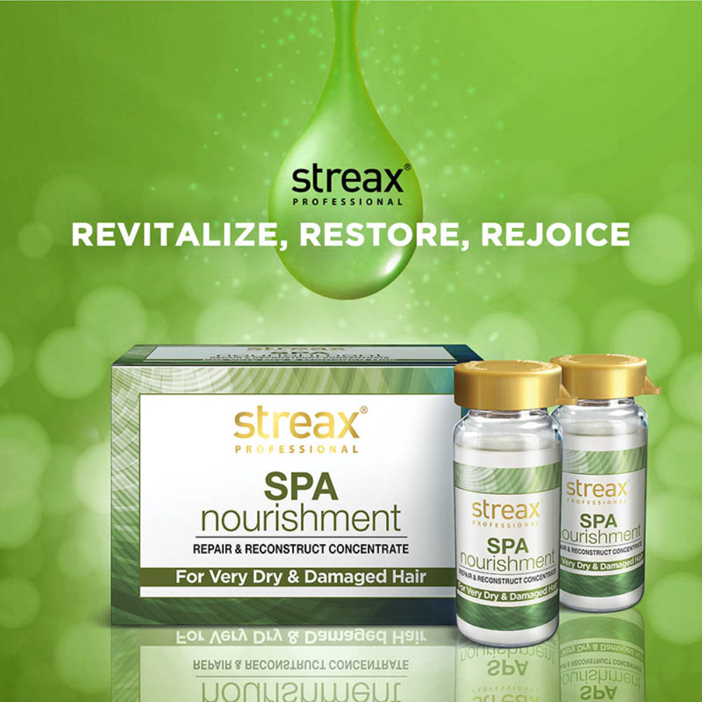 Streax Professional Spa Nourishment Repair & reconstruct Concentrate, For Dry Damaged Hair, 60ml Buy at Indicrest Image 5