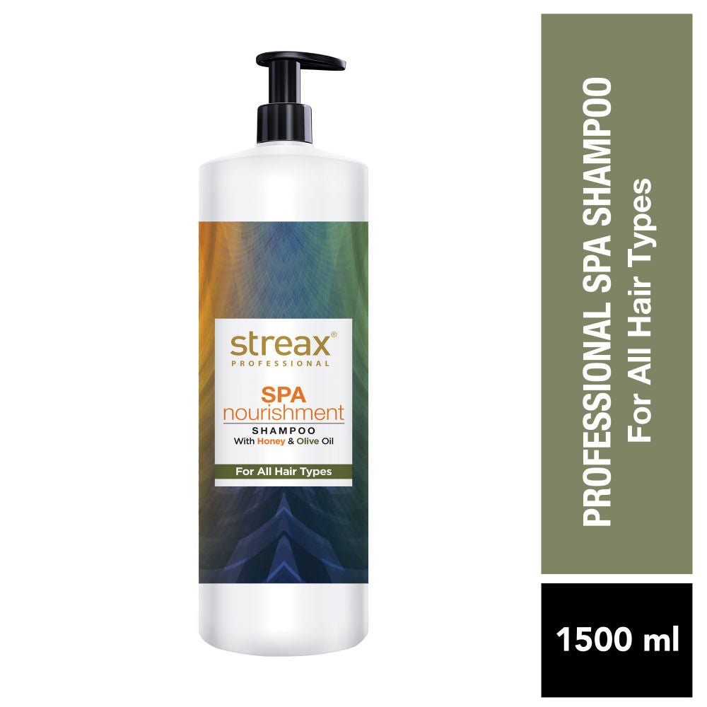 Streax Professional Spa Nourishment Shampoo, With Honey and Olive Oil, 1500ml Buy at Indicrest