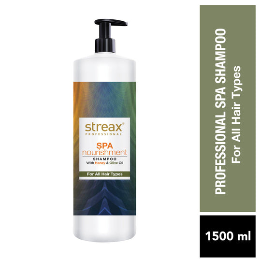 Streax Professional Spa Nourishment Shampoo, With Honey and Olive Oil, 1500ml Buy at Indicrest