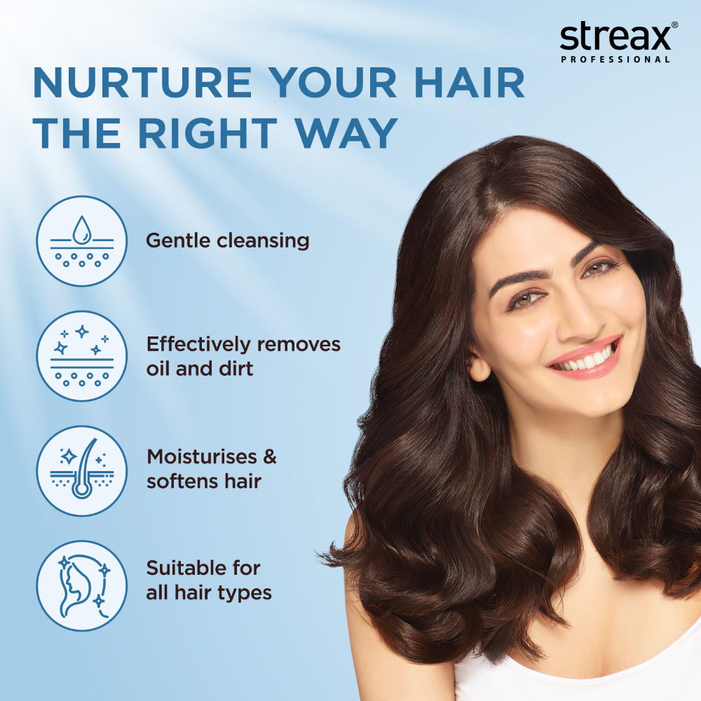 Streax Professional Spa Nourishment Shampoo, With Honey and Olive Oil, 1500ml Buy at Indicrest Image 2
