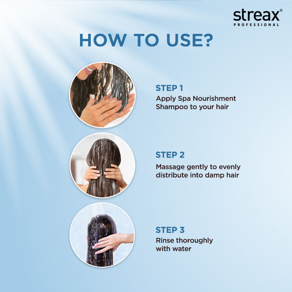 Streax Professional Spa Nourishment Shampoo, With Honey and Olive Oil, 1500ml Buy at Indicrest Image 3