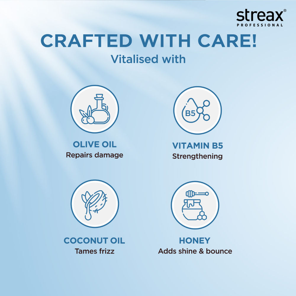 Streax Professional Spa Nourishment Shampoo, With Honey and Olive Oil, 1500ml Buy at Indicrest Image 4