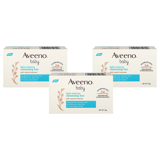 Aveeno Baby DM Cleansing Bar, 3 X 75g