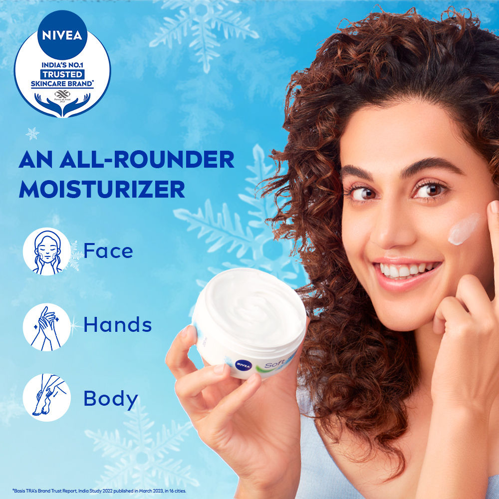 Nivea Soft Light Moisturizer Cream Peppy Pomegranate For Hands And Body, 100ml Buy at Indicrest Image 3