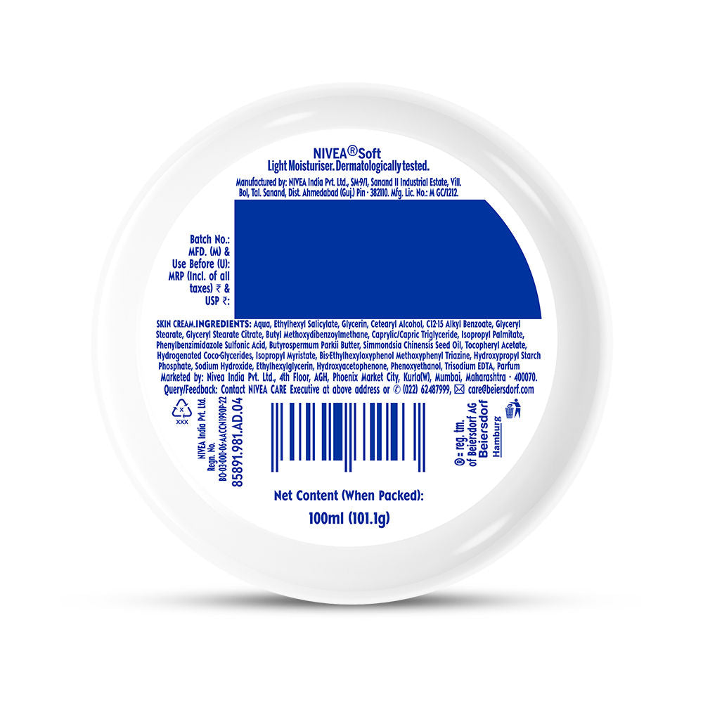 Nivea Soft Daily UV Light Moisturising Cream, 100ml Buy at Indicrest Image 9