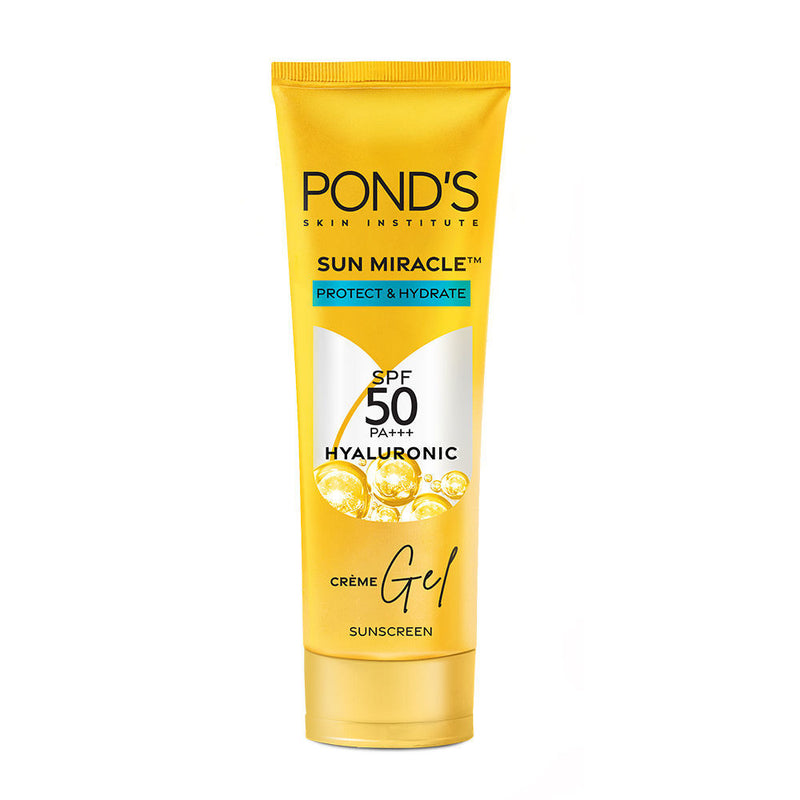 Pond’s Sun Miracle SPF 50 PA+++ Crème Gel Sunscreen - Protect & Hydrate, With Hyaluronic Acid, 50g Buy at Indicrest