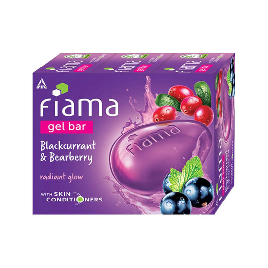 Fiama Blackcurrant & Bearberry Gel Bar for Radiant Glowing & Hydrating Skin (Pack of 3 Soaps), 375g Buy at Indicrest