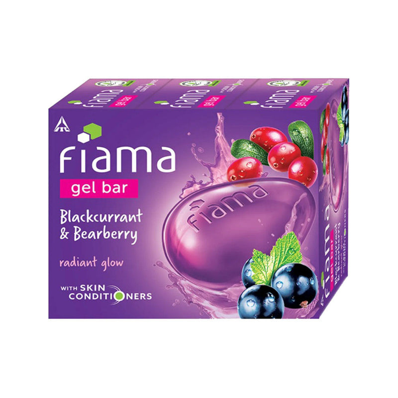 Fiama Blackcurrant & Bearberry Gel Bar for Radiant Glowing & Hydrating Skin (Pack of 3 Soaps), 375g Buy at Indicrest