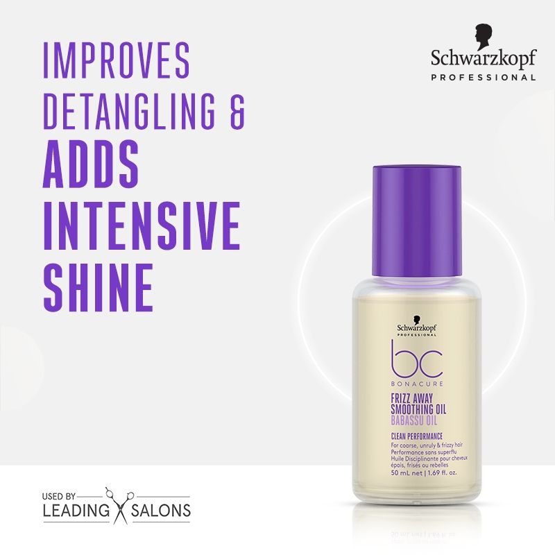 Schwarzkopf Professional Bonacure Frizz Away Smoothing Oil With Babassu Oil, 50ml Buy at Indicrest Image 2