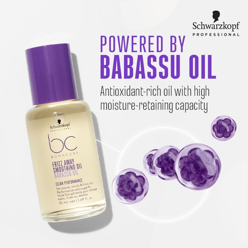 Schwarzkopf Professional Bonacure Frizz Away Smoothing Oil With Babassu Oil, 50ml Buy at Indicrest Image 5