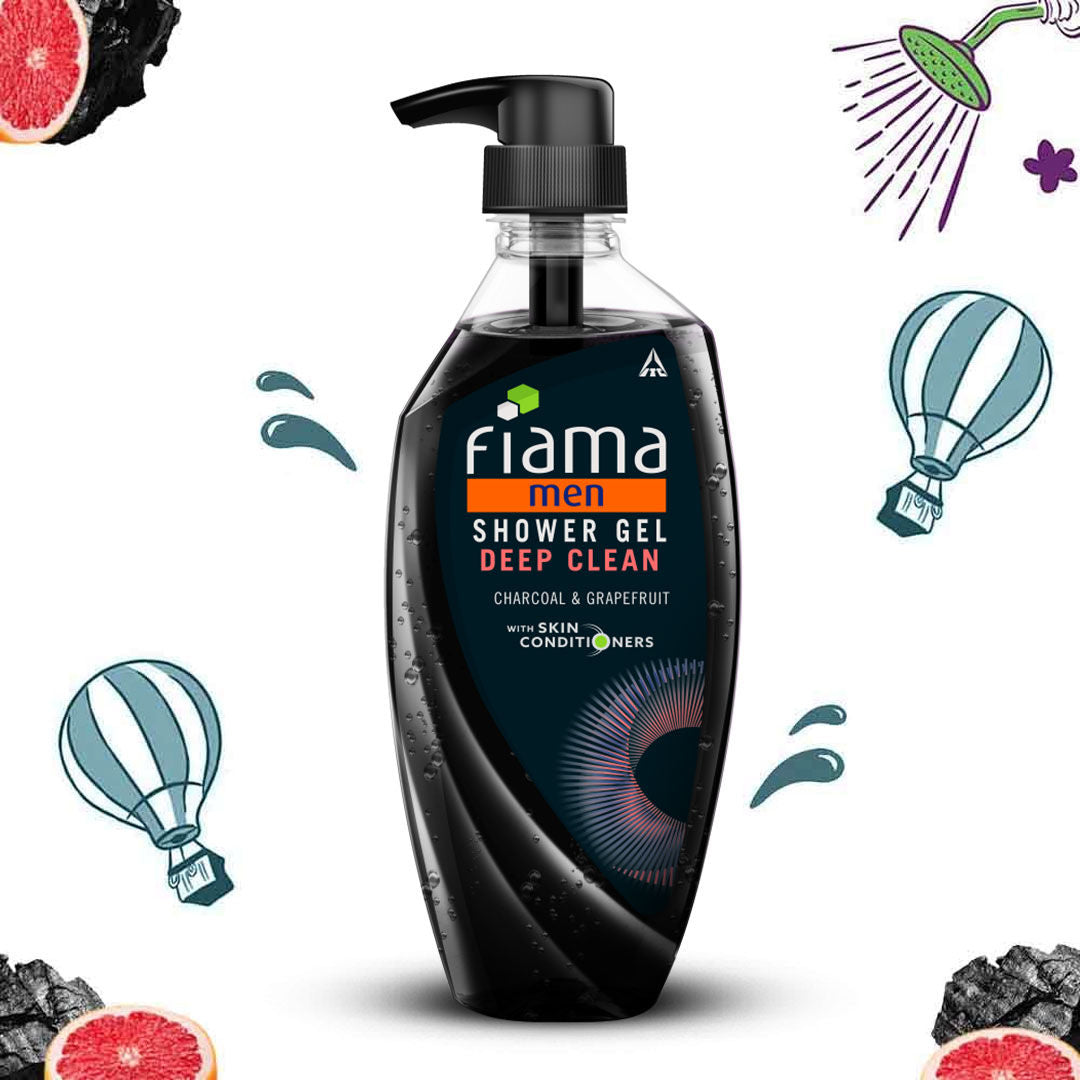 Fiama Men’s Shower Gel Deep Clean, Body Wash with Charcoal & Grapefruit for Refreshed Skin, 500ml Buy at Indicrest Image 3