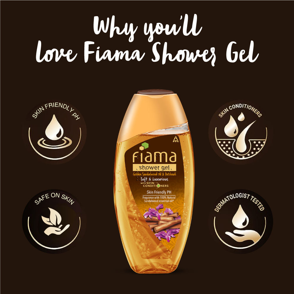 Fiama Golden Sandalwood Oil And Patchouli Shower Gel, 250ml Buy at Indicrest Image 3