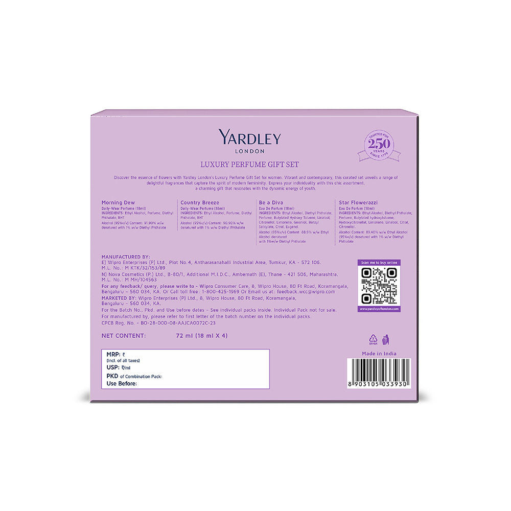 Yardley London Luxury Perfume Gift Set, 60ml Buy at Indicrest Image 3