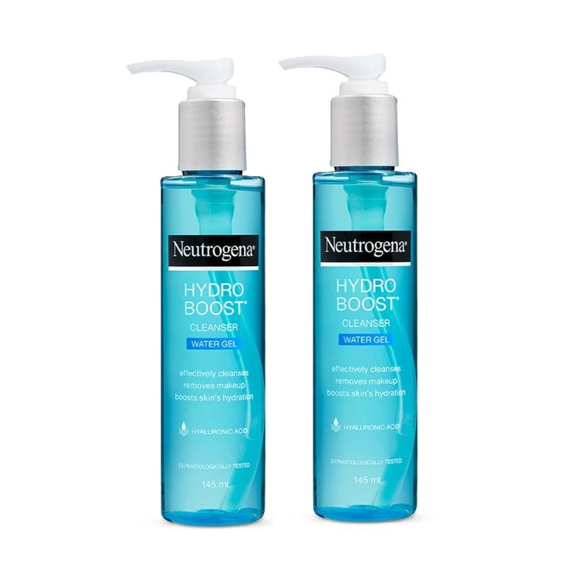Neutrogena Hydro Boost Cleanser Water Gel Face Wash, 2 X 145ml