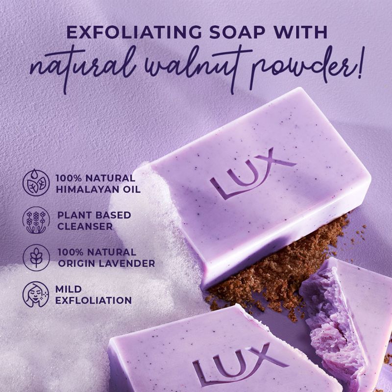 Lux Essence Of Himalayas Lavender & Vitamin C Exfoliating Soap (Pack of 5), 625g Buy at Indicrest Image 6