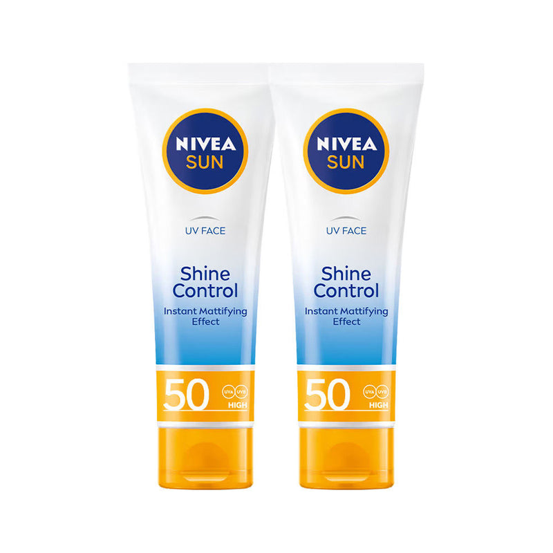 Nivea UV Face Shine Control SPF 50 Sunscreen (Pack of 2) Combo Buy at Indicrest