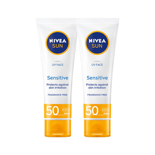 Nivea Sun UV Face Sensitive SPF 50 Cream (Pack of 2) Combo Buy at Indicrest