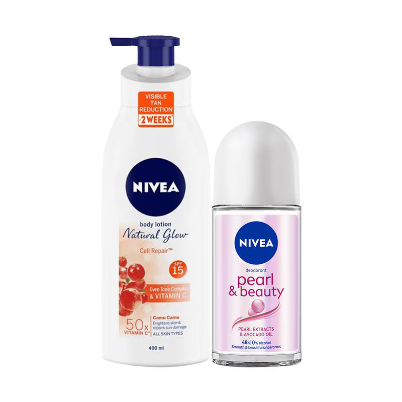 Nivea Bestselling Even Tone And Underarm (Lotion + Roll On) Combo, 2 pieces Buy at Indicrest