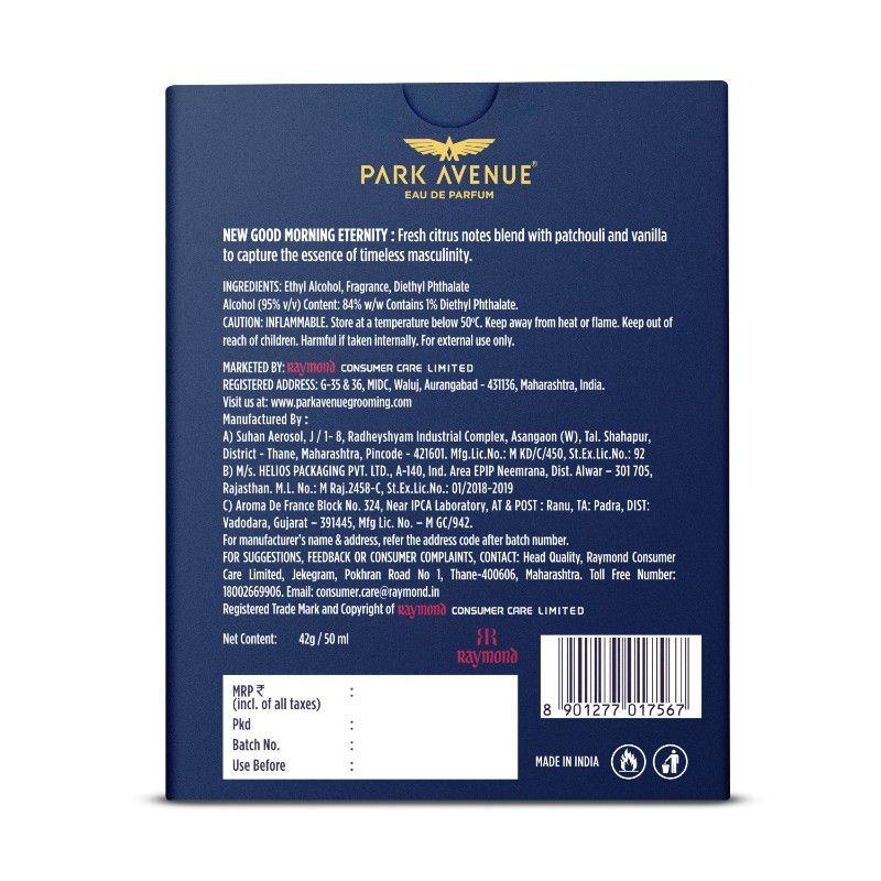 Park Avenue Good Morning Eternity Eau De Perfume For Him, 50ml