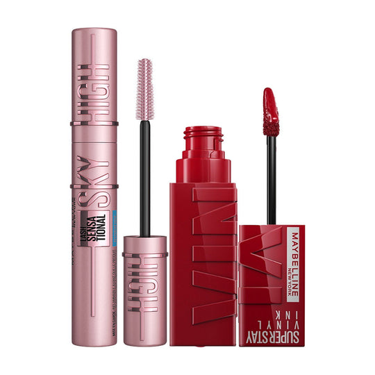 Maybelline New York Everyone's Favourite- Sky High Mascara & Superstay Vinyl Ink Liquid Lipstick Combo, 2 pieces Buy at Indicrest