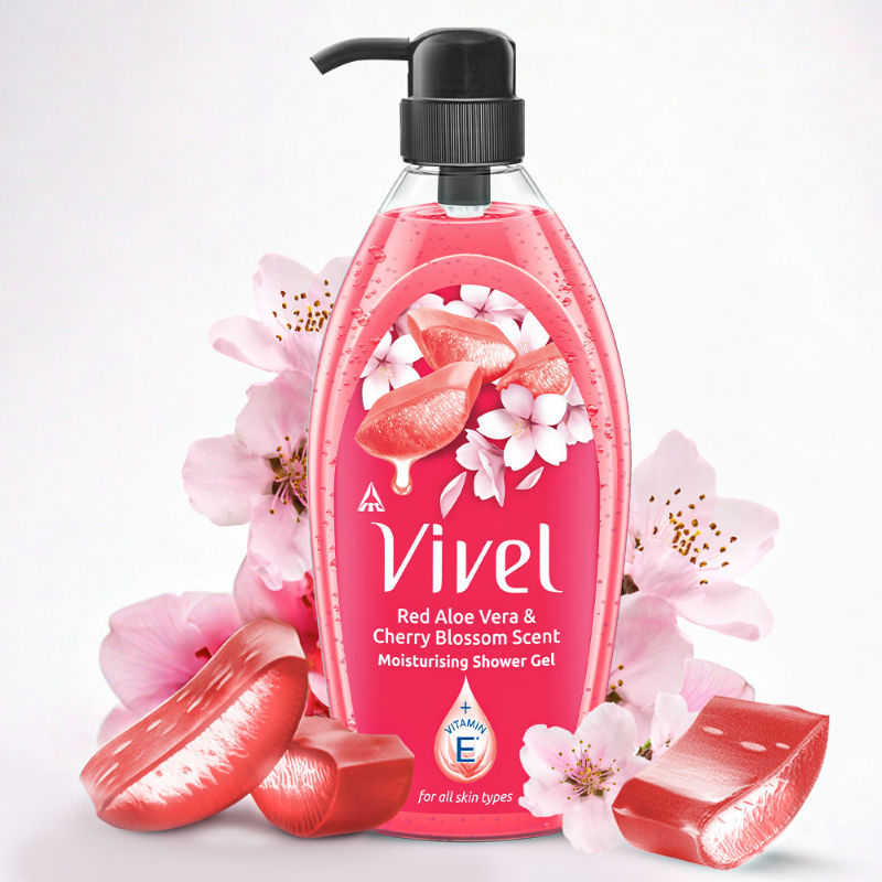 Vivel Red Aloe Vera & Cherry Blossom Scent Moisturizing Shower Gel, 895ml Buy at Indicrest Image 2