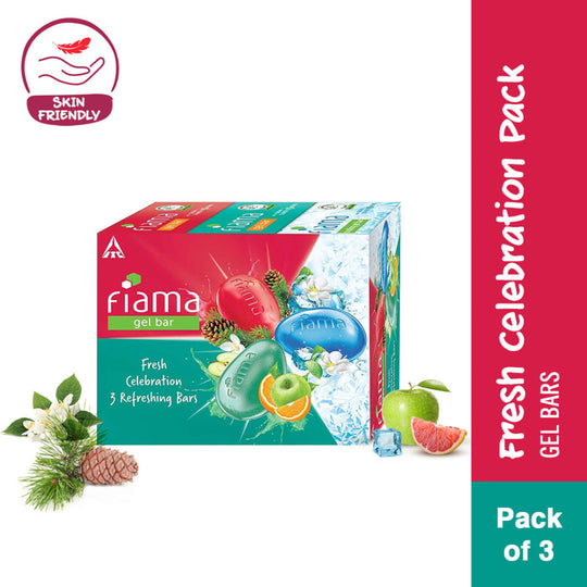 Fiama Gel Bar Fresh Celebration Pack, Variety Pack, Skin Conditioners (Pack of 3), 375g Buy at Indicrest