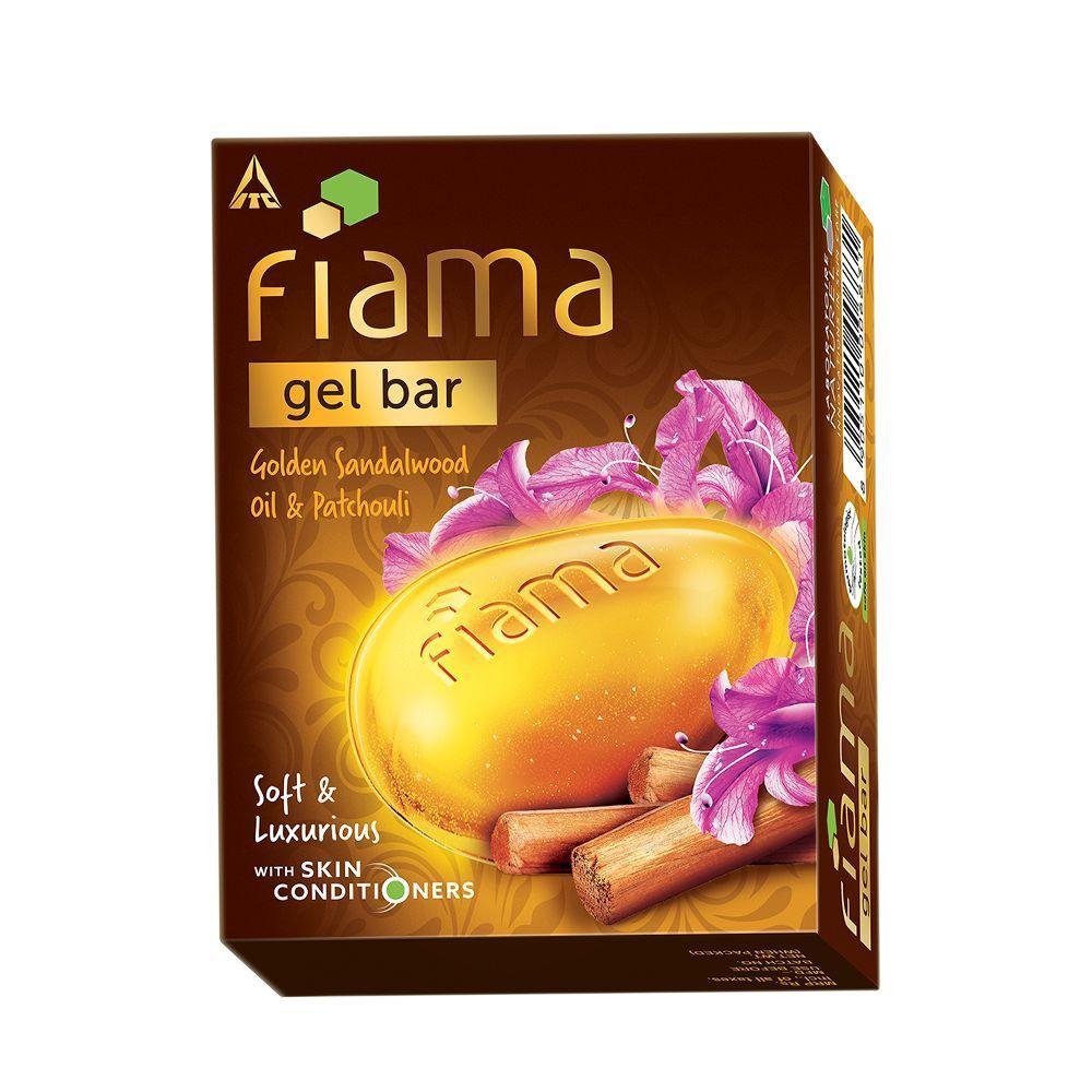Fiama Golden Sandalwood Oil & Patchouli Gel Bar for Glowing Skin (Pack of 3 Soaps), 375g Buy at Indicrest Image 3