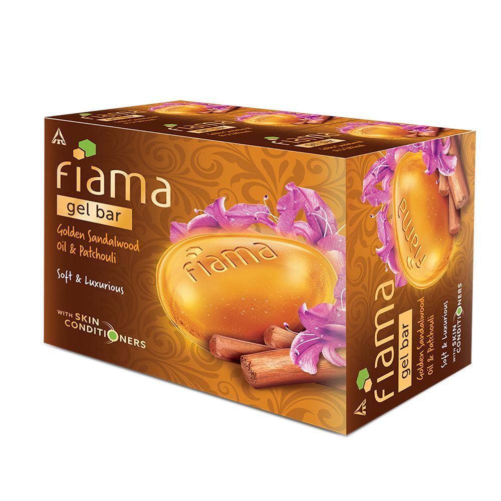 Fiama Golden Sandalwood Oil & Patchouli Gel Bar for Glowing Skin (Pack of 3 Soaps), 375g Buy at Indicrest Image 5