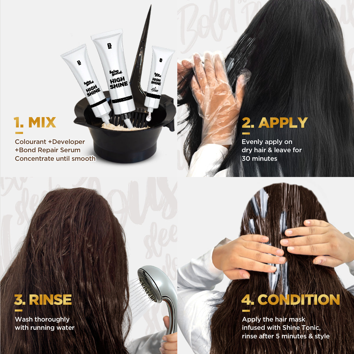 Bblunt High Shine Conditioning Hair Colour, Honey Light Brown Shade 5.32 - Image 10 - Buy from Indicrest