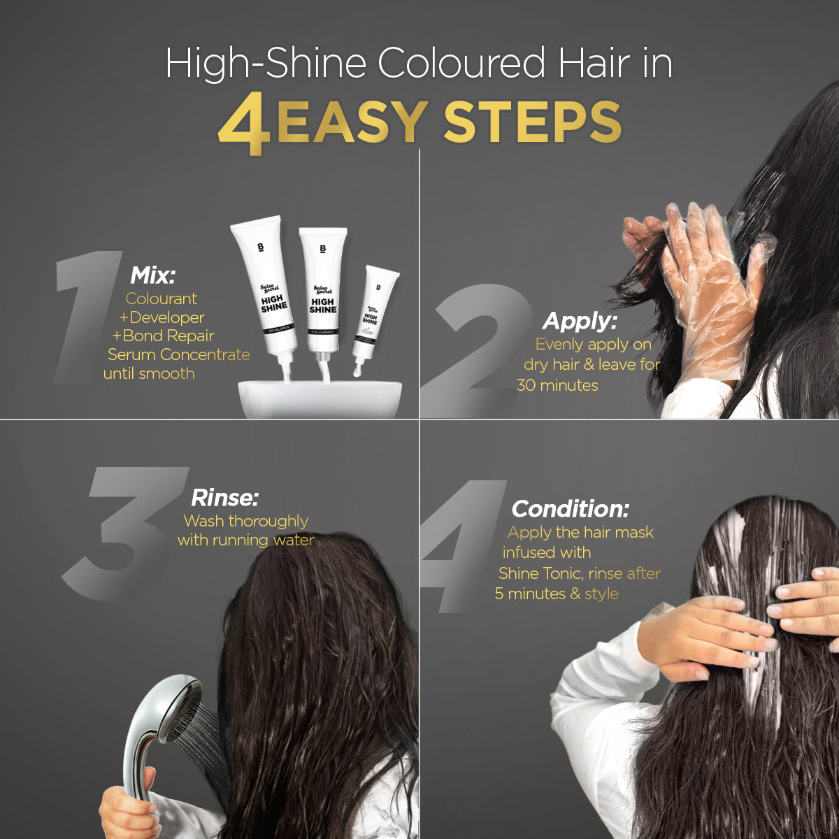 Bblunt High Shine Conditioning Hair Colour Pack of 2, Honey Light Golden Brown Shade 5.32 Pack of 2 - Image 9 - Buy from Indicrest