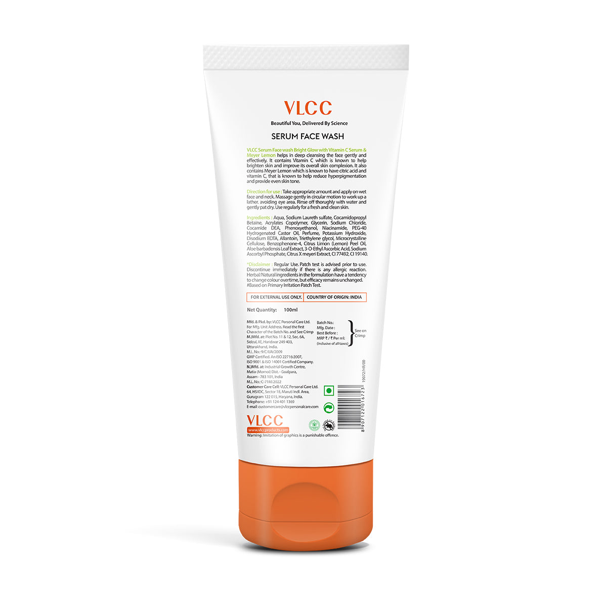 VLCC Bright Glow Serum Face Wash with Vitamin C Serum and Meyer Lemon - 100ml - Image 9 - Buy from Indicrest