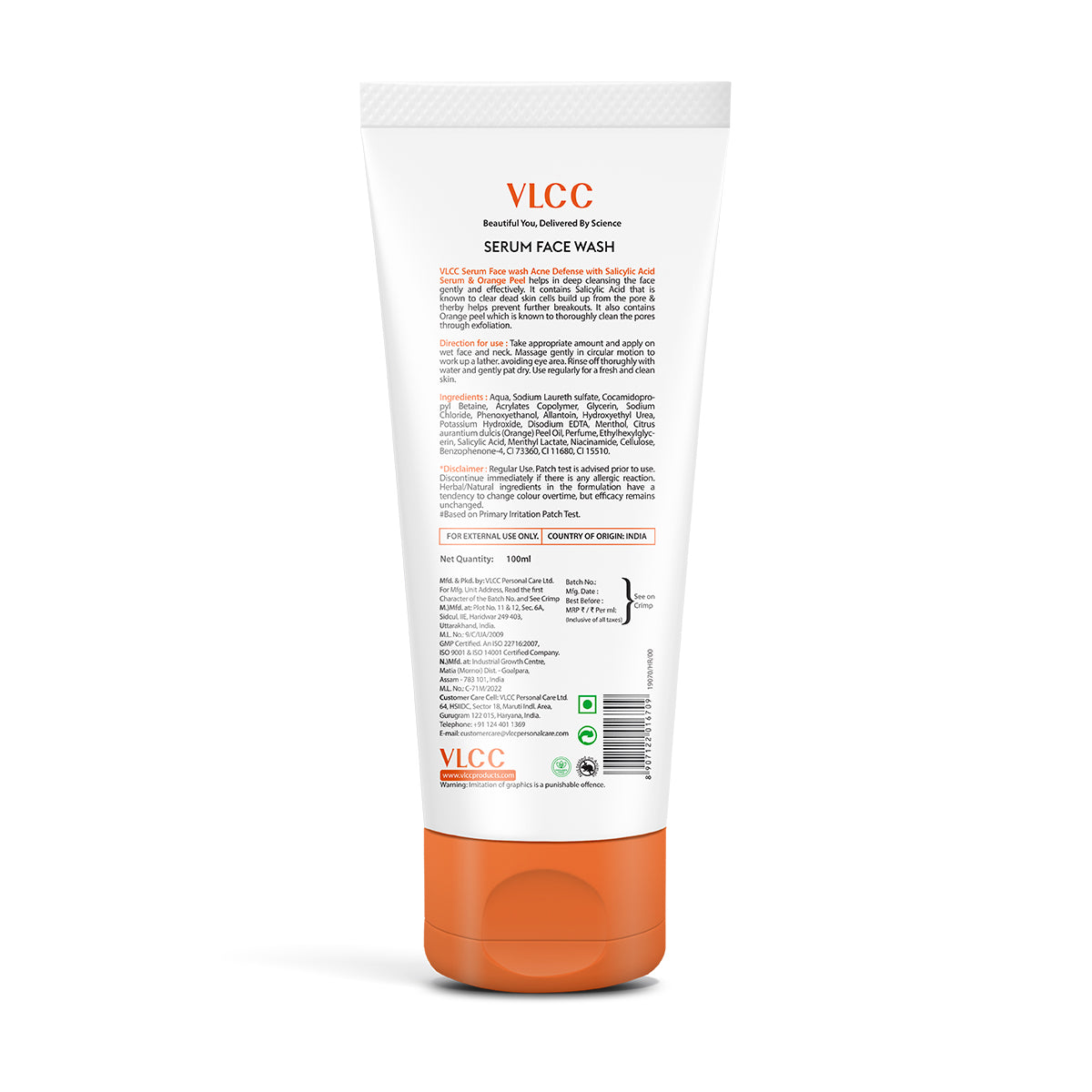 VLCC Acne Defense Serum Face Wash with Salicylic Acid Serum and Orange - 100ml - Image 9 - Buy from Indicrest
